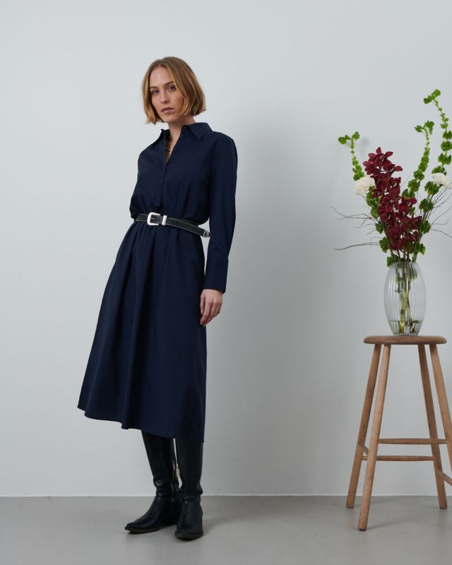 Kamilla Shirt Dress, Navy