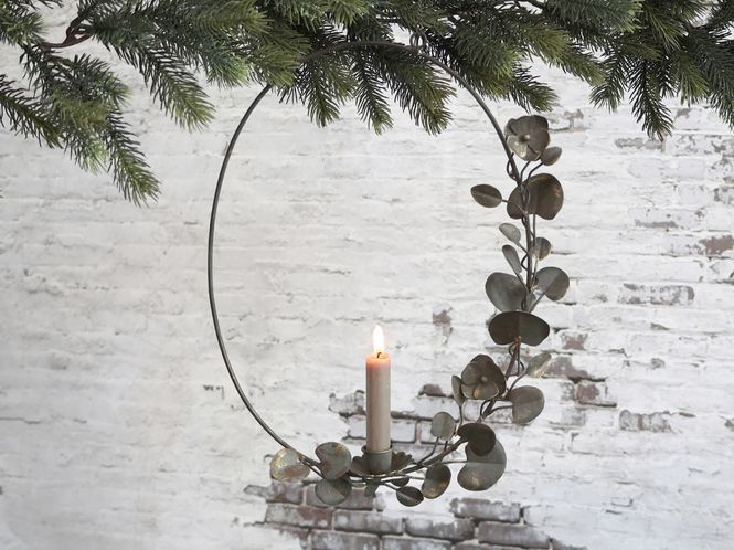 Hovedbilde Krans med oppheng antique messing
