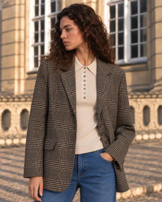 Hovedbilde Winnie Wool Jacket – Brown Checks