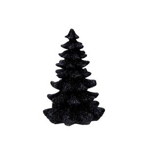 Hovedbilde Juletre sort med glitter D8 H12 cm