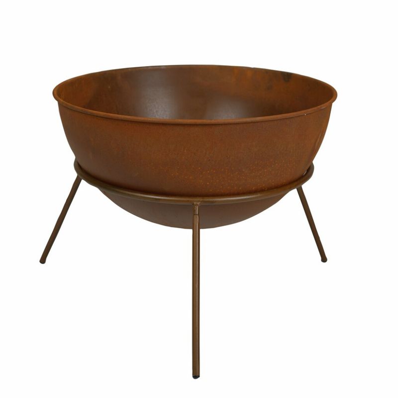 Bålpanne/blomsterpotte rust stor