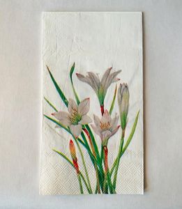 Hovedbilde Serviett Hvit blomst 33&times;40 cm
