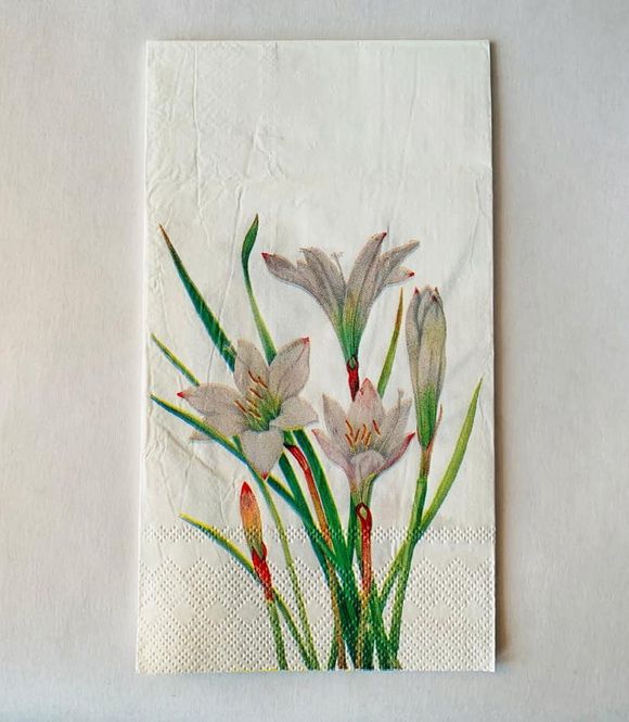 Hovedbilde Serviett Hvit blomst 33×40 cm