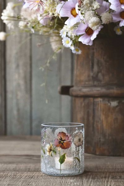 Lysglass krakelert stemor 9×10 cm