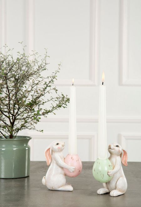 Hovedbilde Hare lysestake rosa