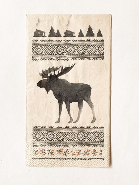 Serviett - elg