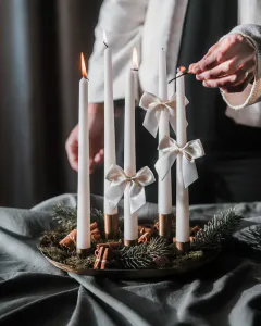 Hovedbilde Kronelysholder med magnet antikk messing &Oslash;2x5cm 