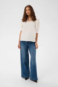 Hovedbilde CUtala Elina SS Blouse - Spring Gardenia - White