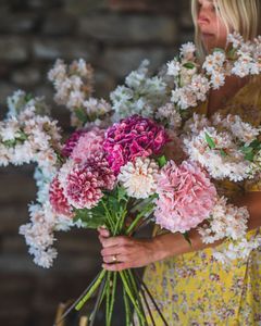 Hovedbilde Kunstig dahlia – aprikos
