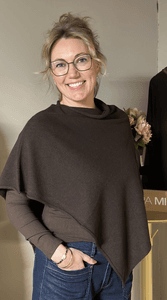 Hovedbilde Poncho ensfarget 60x60 m&oslash;rkebrun