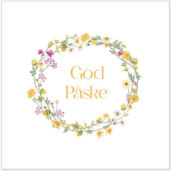 Serviett God Påske krans