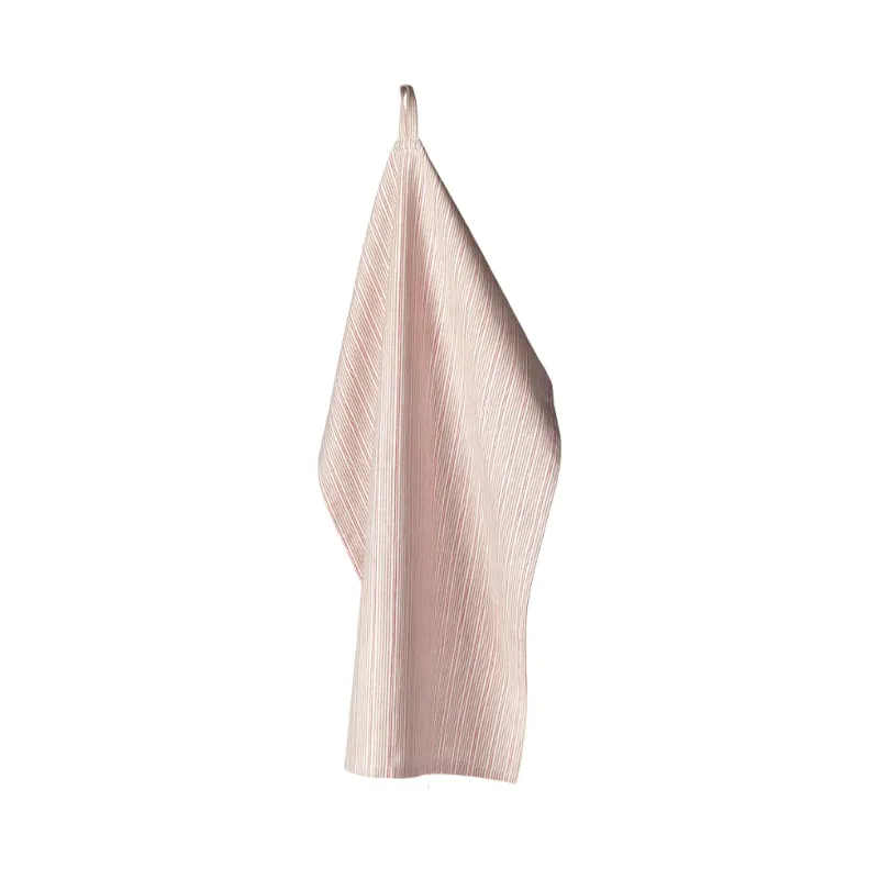 Kjøkkenhåndkle med rosa striper