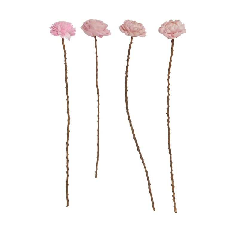 Blomst stil 4 ass 30-40 cm rosa