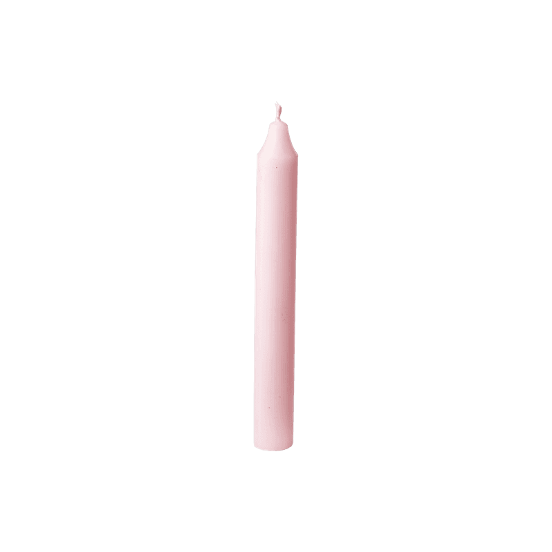 Korte rustikklys 18 cm, lys rosa